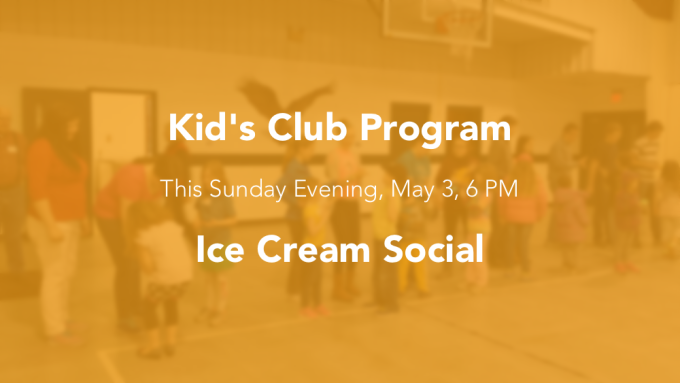 kids club program May 3