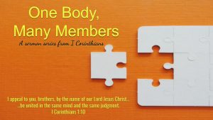 One Body, Many Members